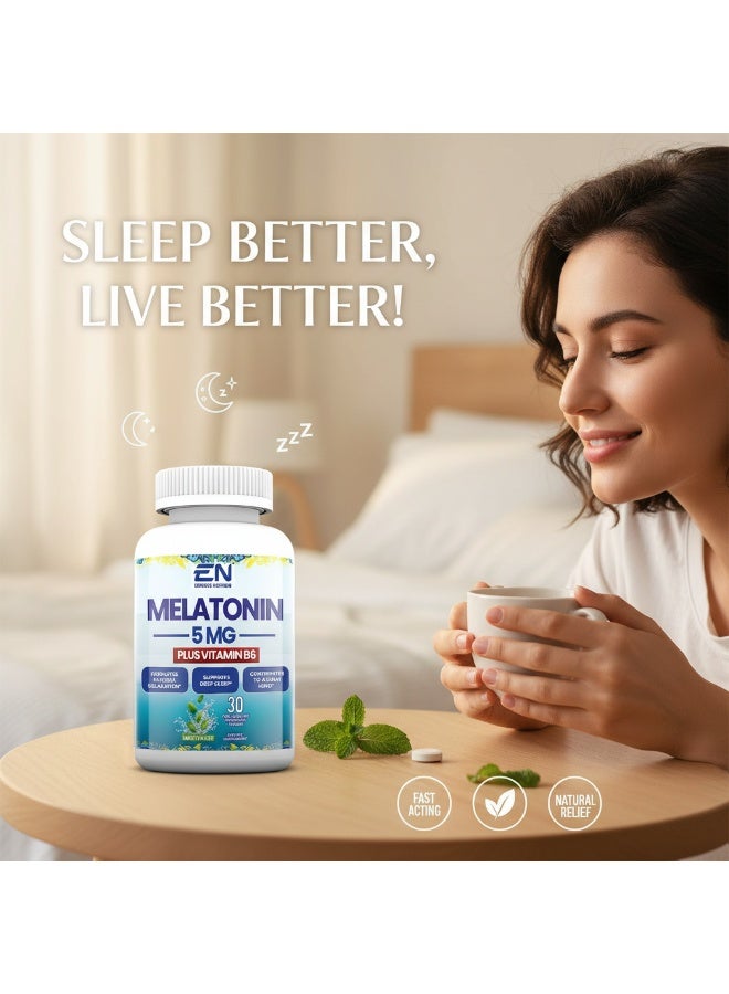 Empower Nutrition Melatonin 5 mg – 30 Fast-Dissolve Sublingual Tablets | Mint Flavor, Nighttime Relaxation & Sleep Routine Support - Image 4